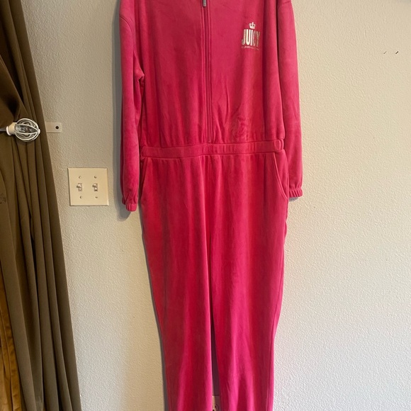 Juicy Couture Pink Hooded Jumpsuit - Picture 2 of 5